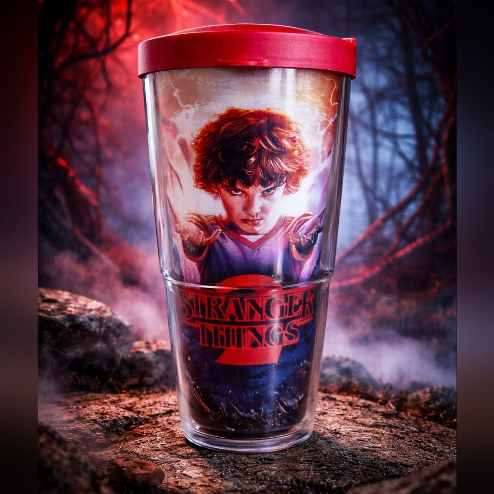 Tervis Stranger Things 24 oz Insulated Tumbler – Eleven Montage – Red Lid - Picture 9 of 17